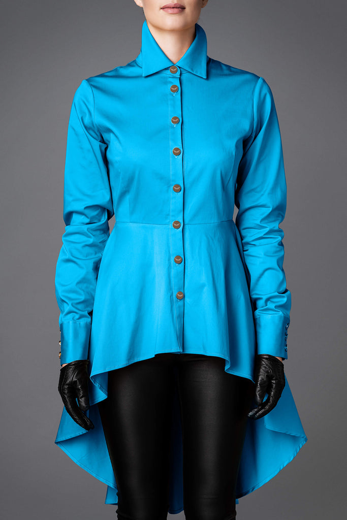 Women's Cotton Shirt - Balance Baby Blue
