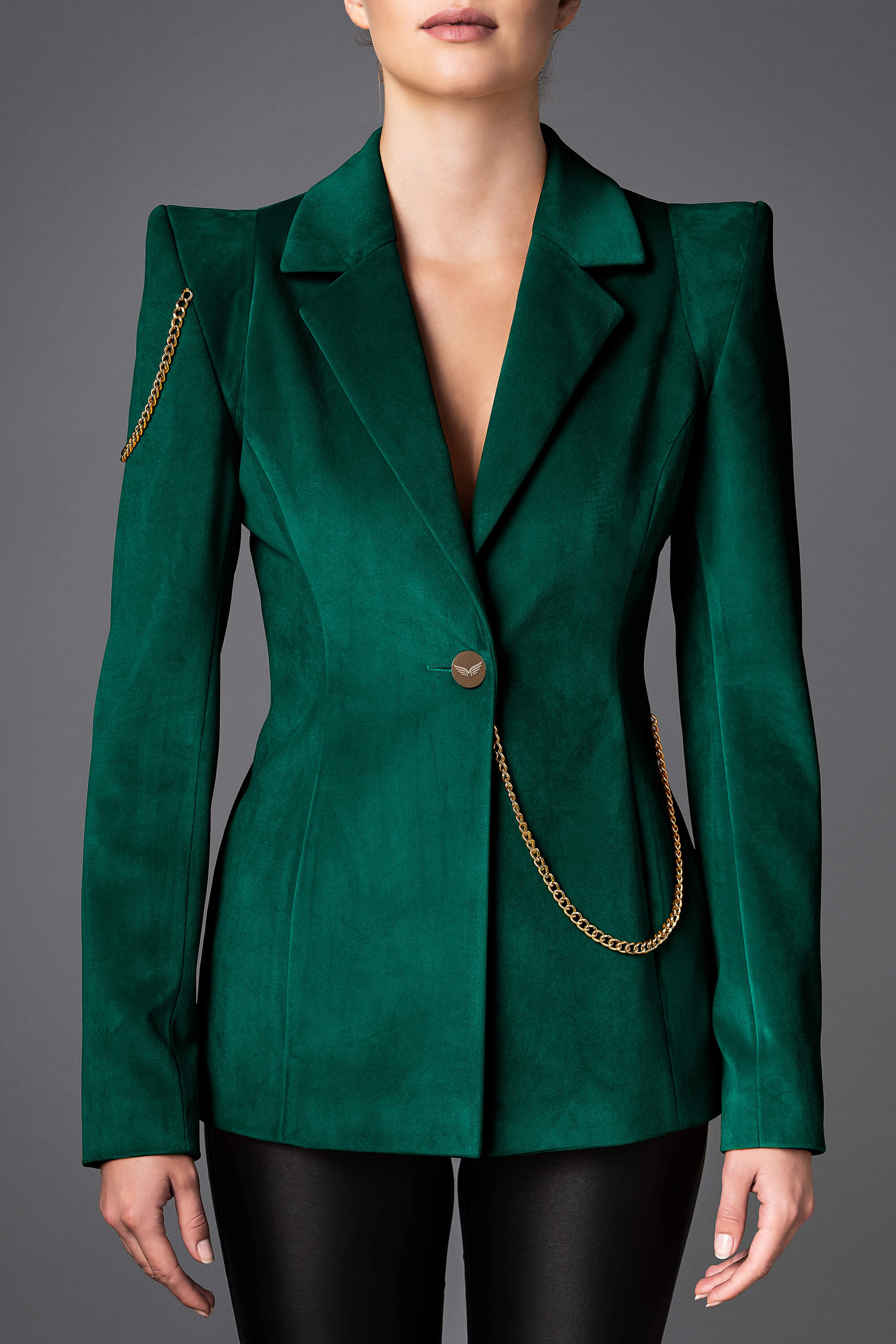 Women's Velvet Jacket - Boldness Emerald Green – More Than Beauty