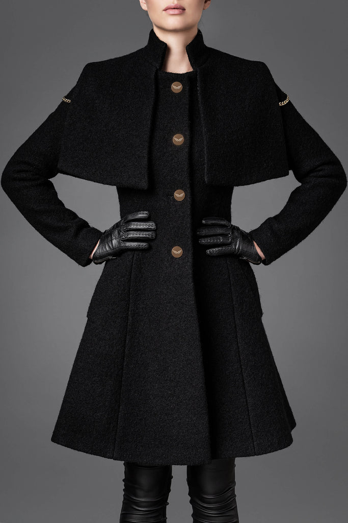 Women's  Wool Coat - Harmony Black