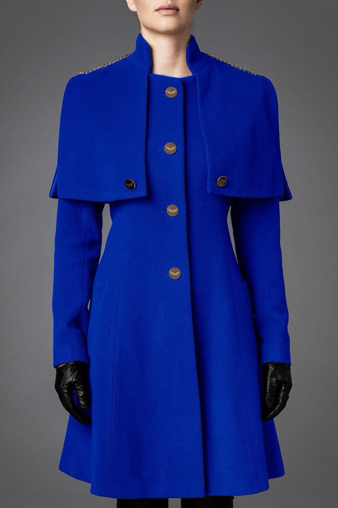 Women's Wool Coat - Harmony Blue