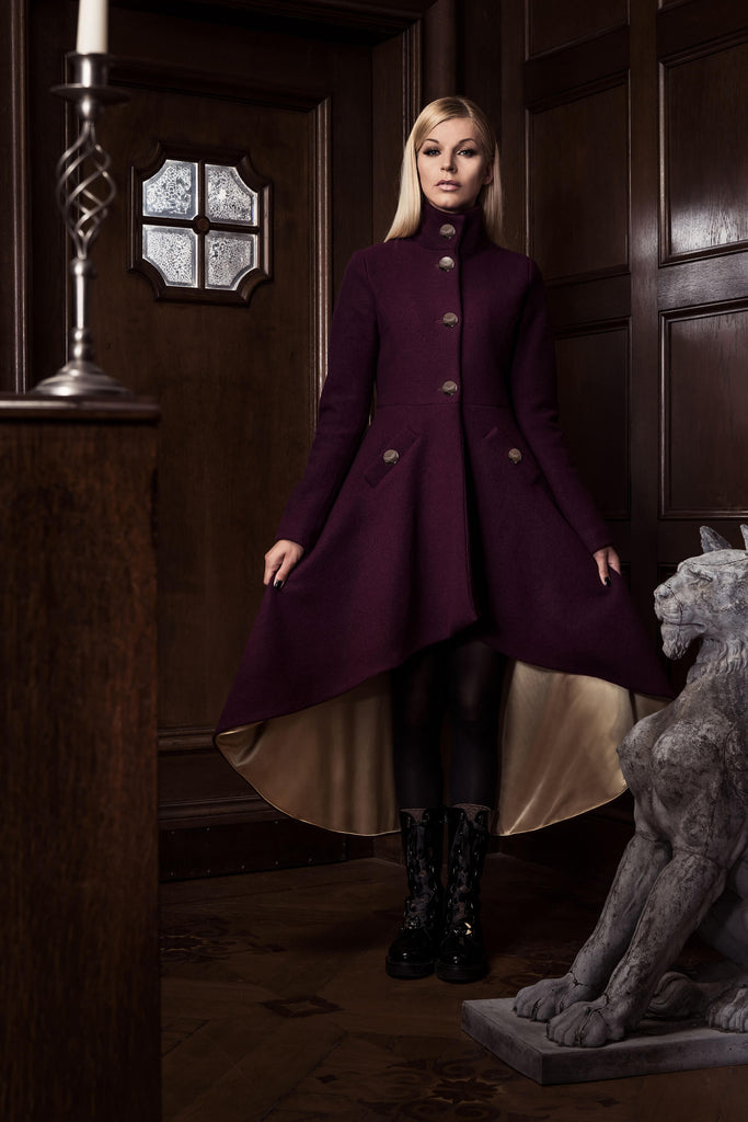 Women's Wool Coat - Loyalty Purple