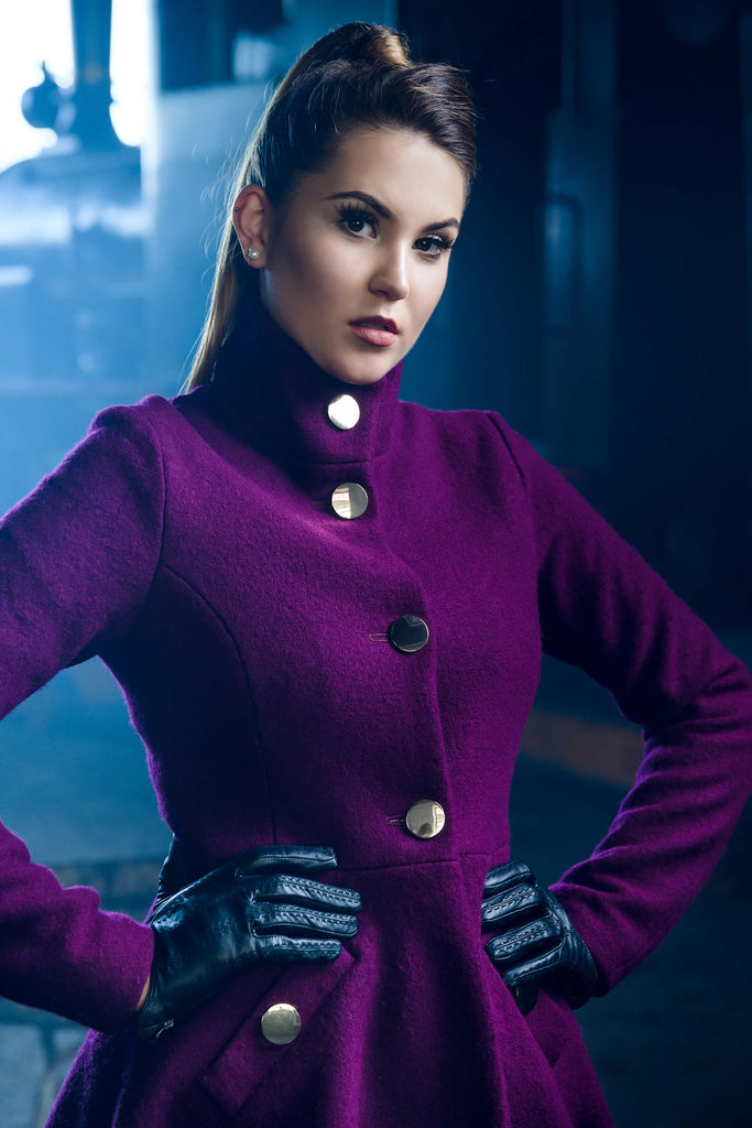 Women's Wool Coat - Loyalty Purple – More Than Beauty