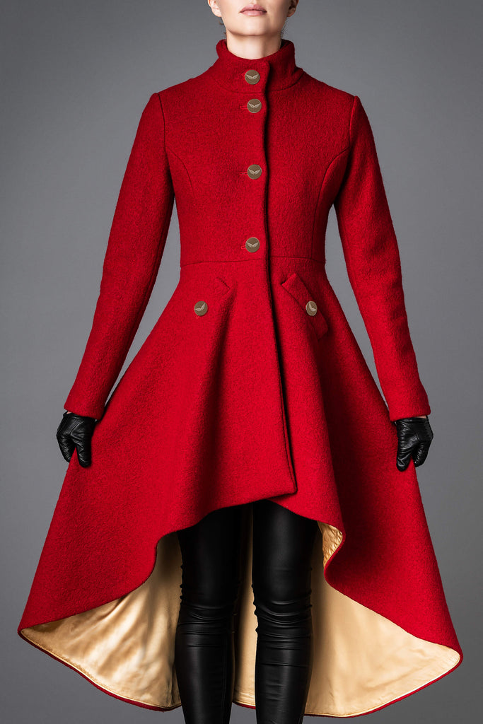 Women's Wool Coat - Loyalty Red
