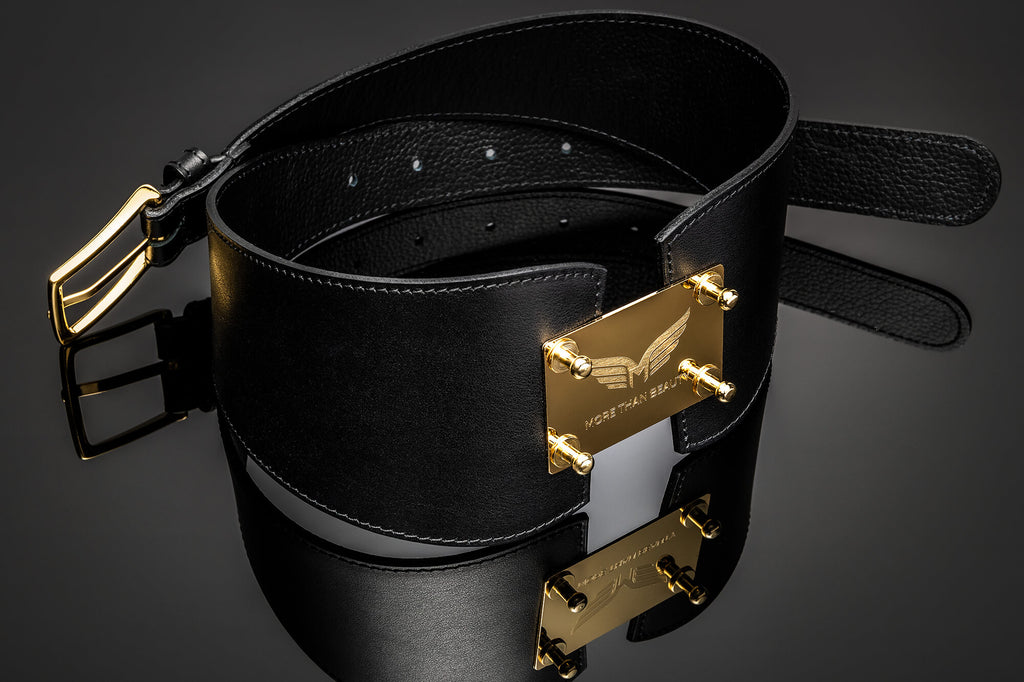 Women's Leather Fashion Belt - Kindness Gold