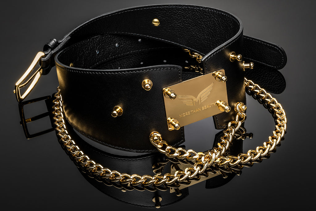Women's Leather Fashion Belt - Inspiration Gold